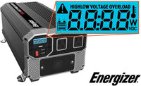 Energizer 3000 Watt 12V Power Inverter image of LCD features