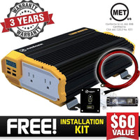 KRIËGER 1100 Watt 12V Power Inverter image of 3 years warranty